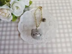 ふわふわ仔猫マカロンのバッグチャーム