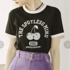 ジュエティ　Tシャツ　レトロロゴリンガーTシャツ　プブラック