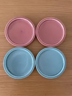 小皿　4枚セット　ブルー　ピンク　豆皿　波佐見