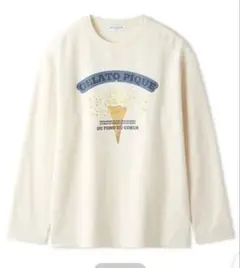 gelato pique HOMME ワンポイントソフトクリーム柄ロンT