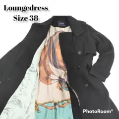 Loungedress ロングコート 裏地総柄 ウール 日本製
