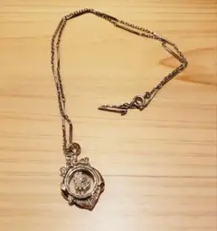 【未使用】シルバークリスタルペンダントネックレス