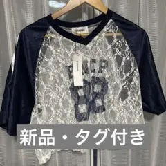 CIAOPANIC レースドッキングフットボールTee Tシャツ