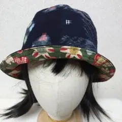 古布リメイク★久留米絣の帽子★リバーシブル★ハンドメイド