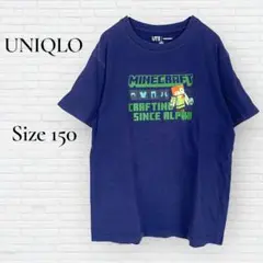 UNIQLO マインクラフト マイクラ コラボ Tシャツ サイズ150 ネイビー