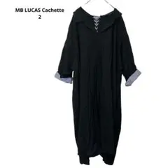 MB LUCAS Cachette 長袖　シャツ　ワンピース　黒　日本製　2