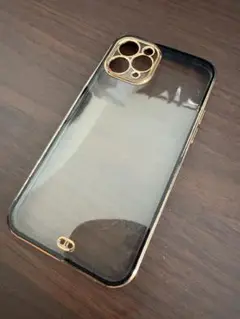 iPhone11pro ケース　ブラックゴールデン
