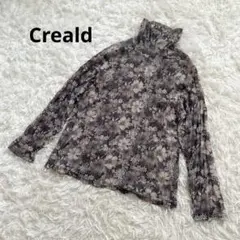 クレアルド　花柄　ハイネック　カットソー　ブラウス　M〜L サイズ　薄手