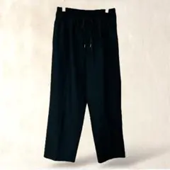 【シューラルー】カジュアルパンツ　ウエストゴム　L　ブラック　春夏　着回し抜群！