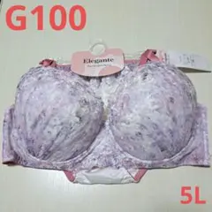 新品未使用 G100 5L ブラジャー ショーツ ホワイト 大きいサイズ