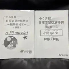 小6算数 日曜志望校特訓 解答セット