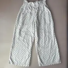 GU 白黒ドット ワイドパンツ　140