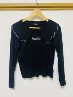 フリル付き襟 ブラック 長袖カットソー 150cm Jenni