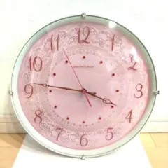 【ザ・クロックハウス】ピンクレース掛け時計