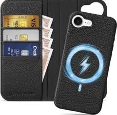【未使用】SHIELDON iPhone 16e 本革製ケース 2in1 分離型