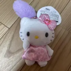 ハローキティ　しっぽ付きマスコットキーホルダー　ヒョウ