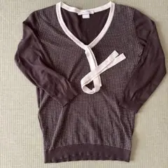 JOHN SMEDLEY ブラウン Vネック トップス