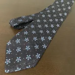 美品 Paul Smith 花柄 シルクネクタイ ネイビー
