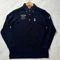シナコバ SINACOVA 長袖ポロシャツ 刺繍入り 腕にロゴワッペン Mサイズ