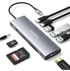 新品 USB C ハブ 9in1 4K出力 PD100W 急速充電対応