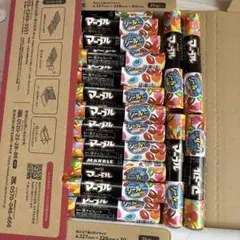 meiji　MARBLEマーブルチョコ　空き箱　16本とラップ芯1本