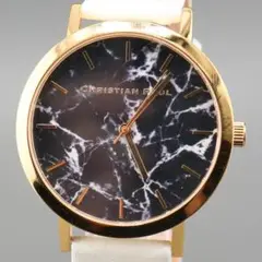 美品 CHRISTIAN PAUL レザーバンド 腕時計 電池新品クォーツ