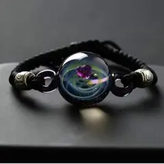 宇宙銀河手作りガラス ブレスレット 風水 ブレスレット