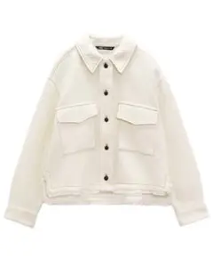 ZARA クロップドテクスチャージャケット