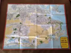 【ブラジルで購入】リオデジャネイロ 大きな地図 アンティーク