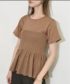 SLOBE IENA ファンタジアパールラメニットビスチェ【手洗い可能】