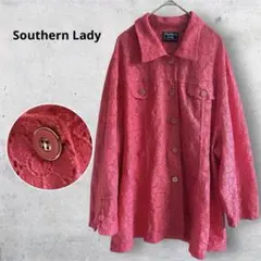 Southern Lady レースジャケット ピンク 透け ダブルポケット