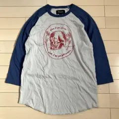 6.27 Brixton ブリクストン スカル柄ラグランTシャツ グレー XS