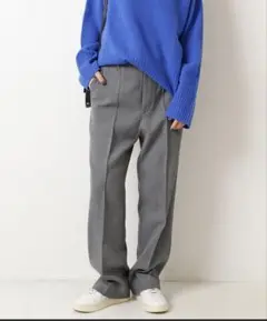 ハイブリッドダブルクロスワンタックパンツ グレー
