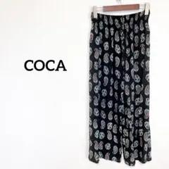 【コカ】　ペイズリー柄　ワイドパンツ とろみ　エスニック　ショート