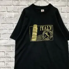 USA製90sヴィンテージTシャツ！シングルステッチ　ブラック半袖古着XL74