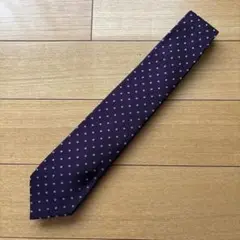 ステファノビジ　紫色ドット柄ネクタイ