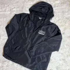 美品　PRIVILEGE ブラック ナイロン ハーフジップ　ジャケットフード　L