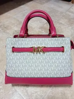 Michael Kors ロゴ入りハンドバッグ グレー/ピンク