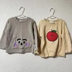 美品　シナぷしゅ　トレーナー　90cm 2点セット　まとめ売り　長袖