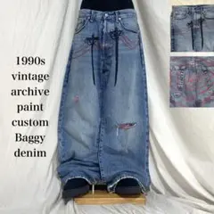 1990s vintage archive GAP ペイント バギー デニム