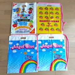 エンジェルブルー　ショッピング袋　4点