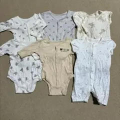 ロンパース ベビー肌着 6点セット