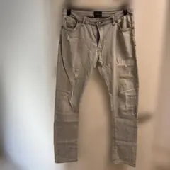 ZARA JEANS ダメージ加工グレー ジーンズ EUR 46