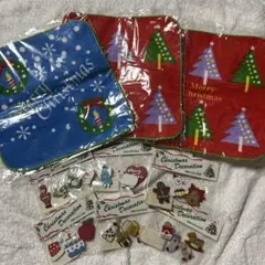 クリスマス セット ( 木製オーナメント、ハンカチ )