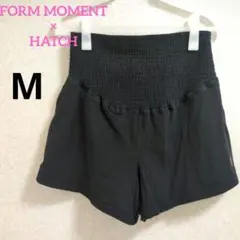 FORM MOMENT × HATCH【M】ブラックショートパンツ スポーティ