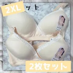【ノンワイヤー】ブラジャー　授乳ブラ　マタニティブラ 3L ベージュ