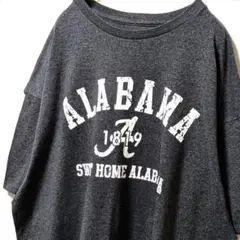 アラバマ1819 ロゴ Tシャツ グレー 灰色 古着