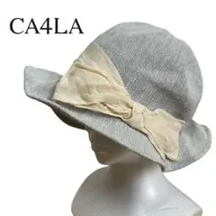 CA4LA カシラ 日本製 麻 ニット ハット ビッグリボン