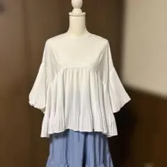 【試着のみ】ルージュヴィフ　Rouge vif プリーツブラウス