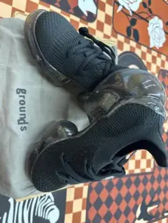 grounds グラウンズ スニーカー 黒 厚底 レディース 24cm